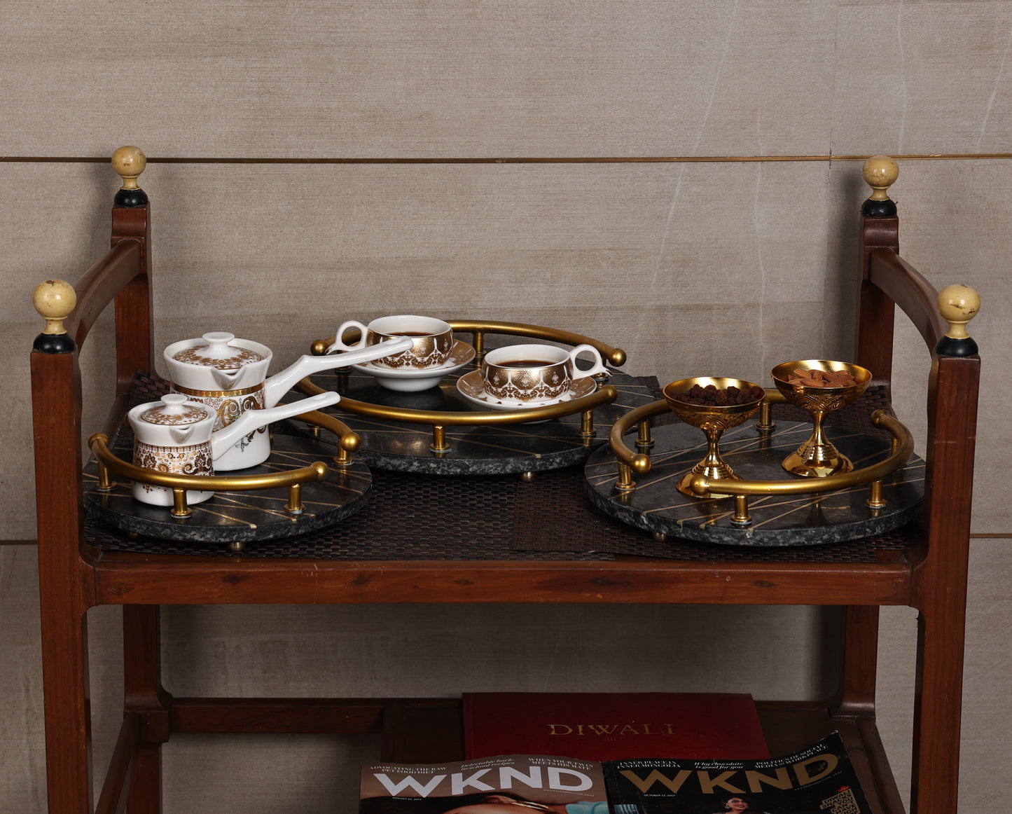 GRANITE INLAY NORDIC MARBLE TRAY