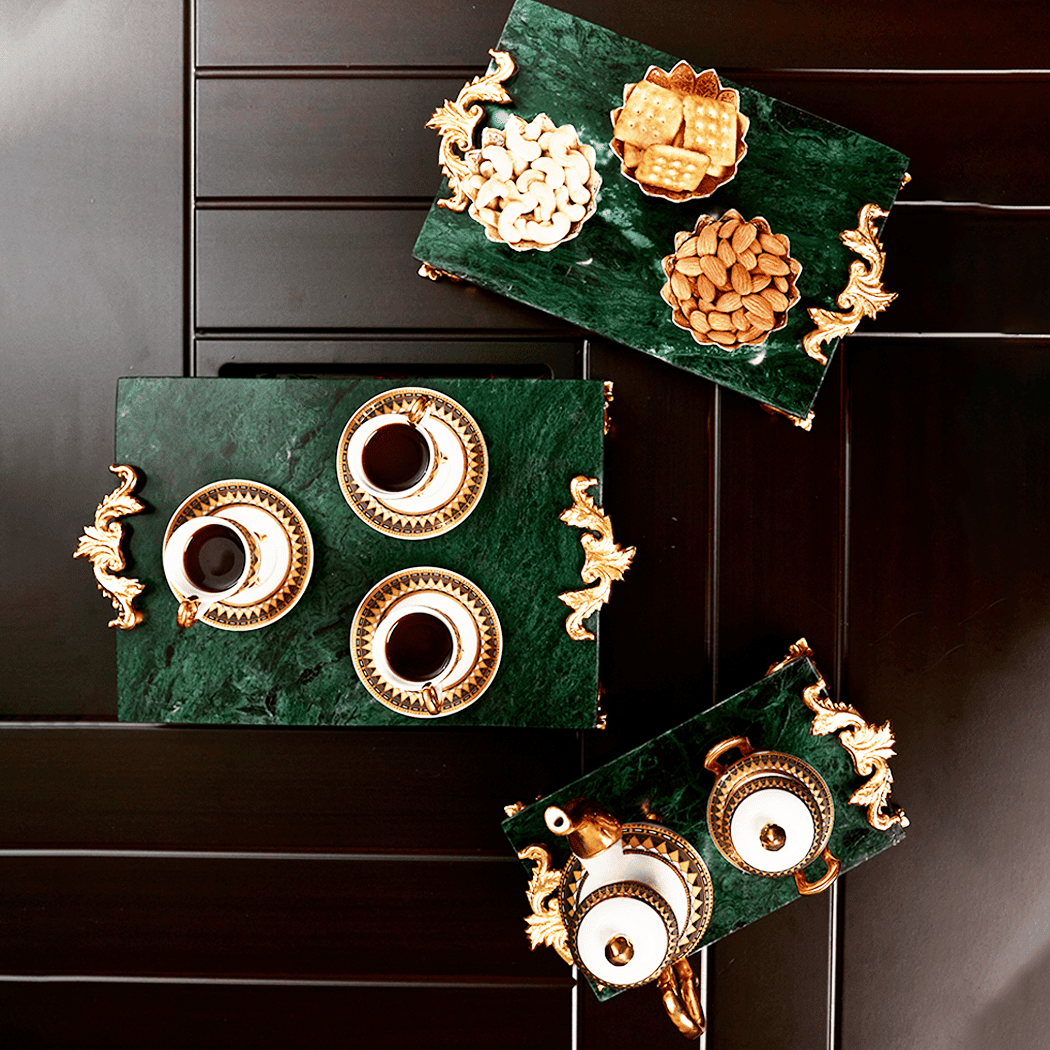 ROYALE MINT MARBLE TRAY