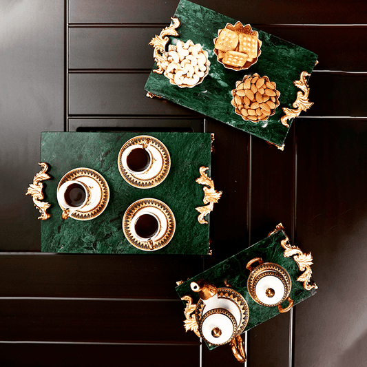 ROYALE MINT MARBLE TRAY