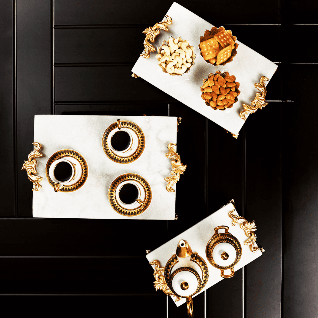 ROYALE CARRARA MARBLE TRAY