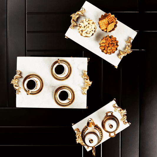 ROYALE CARRARA MARBLE TRAY