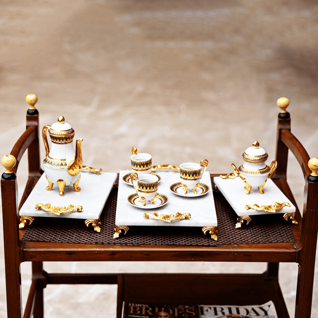 ROYALE CARRARA MARBLE TRAY