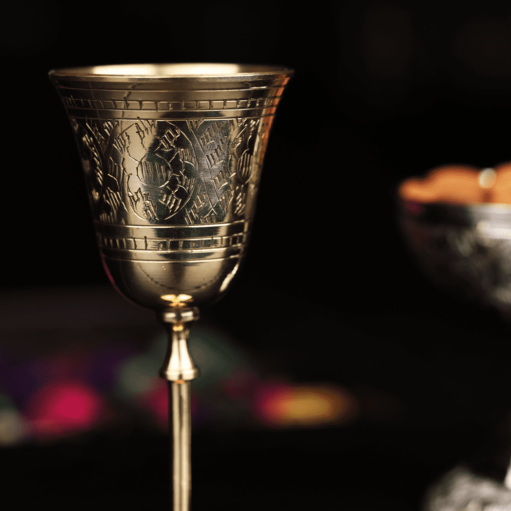 BRASS GOBLET SET OF 4