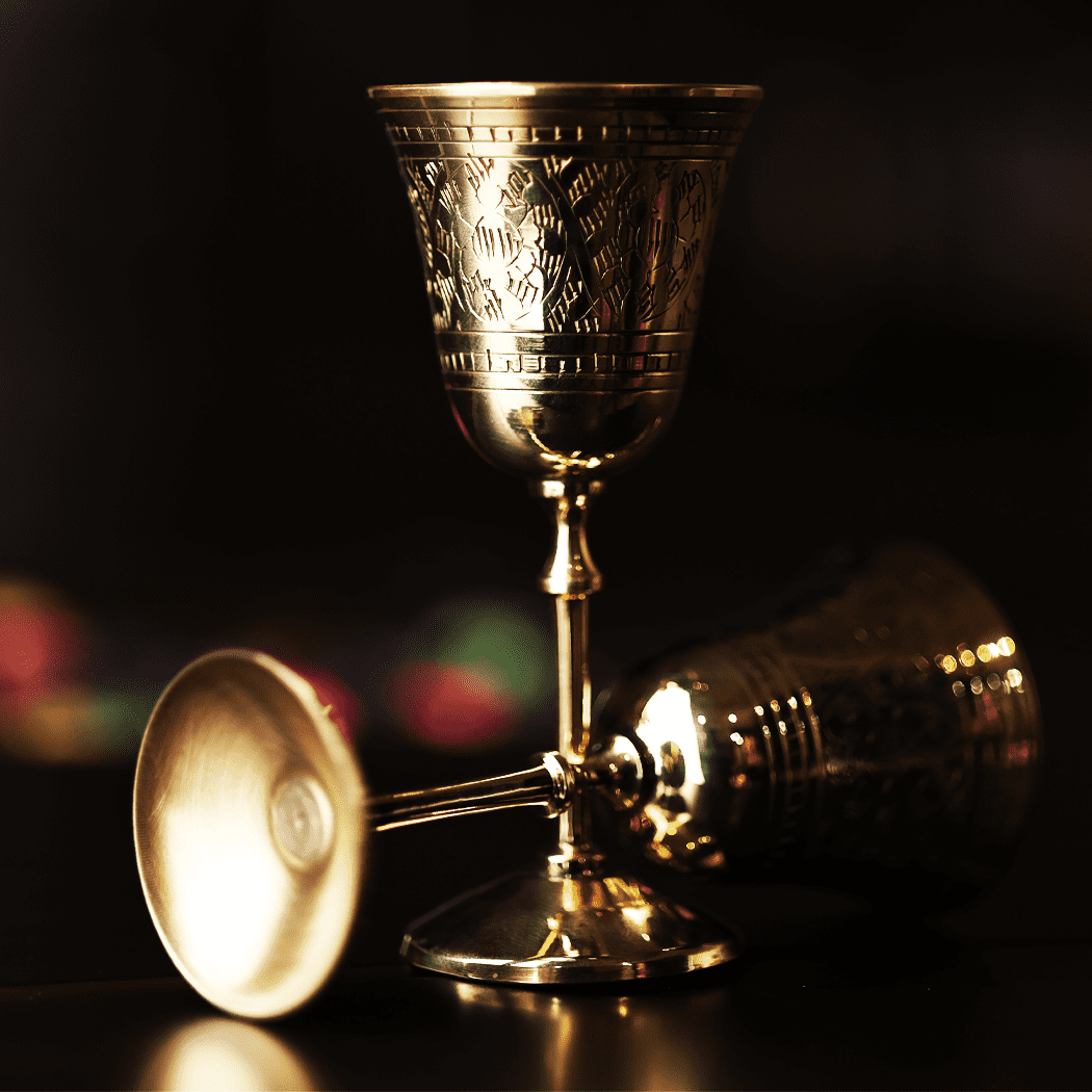 BRASS GOBLET SET OF 4