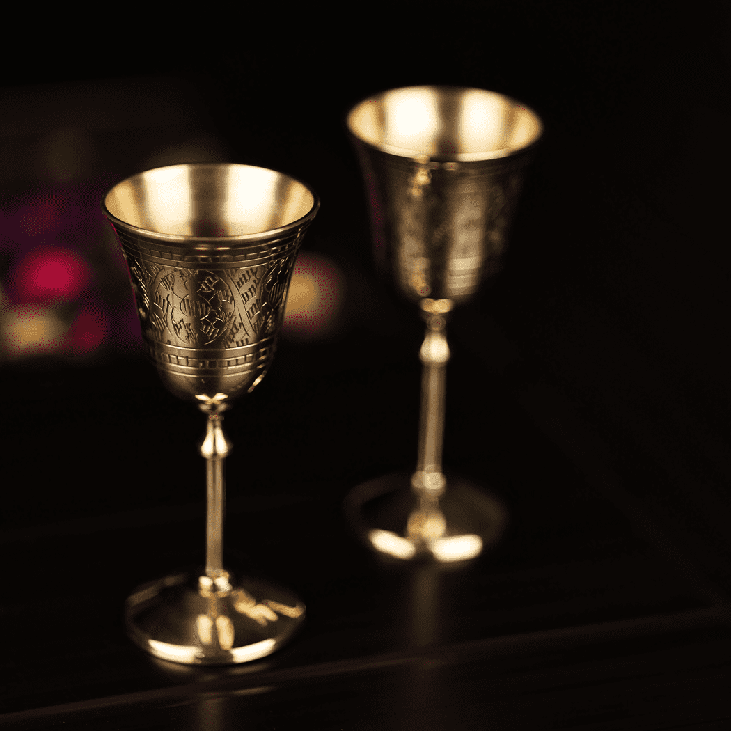 BRASS GOBLET SET OF 4