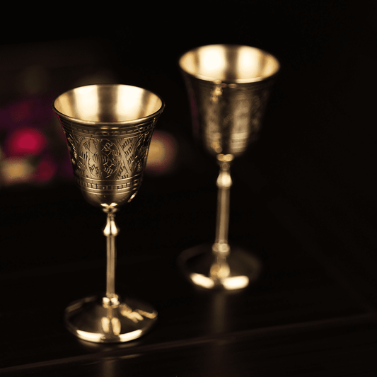 BRASS GOBLET SET OF 4