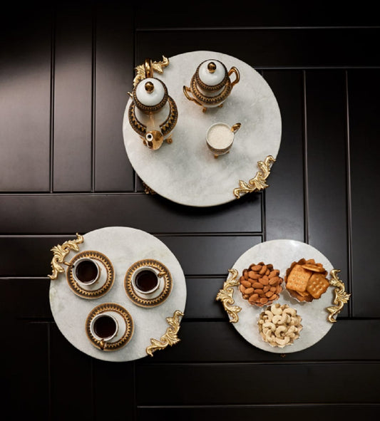 ROYALE CARRARA MARBLE TRAY
